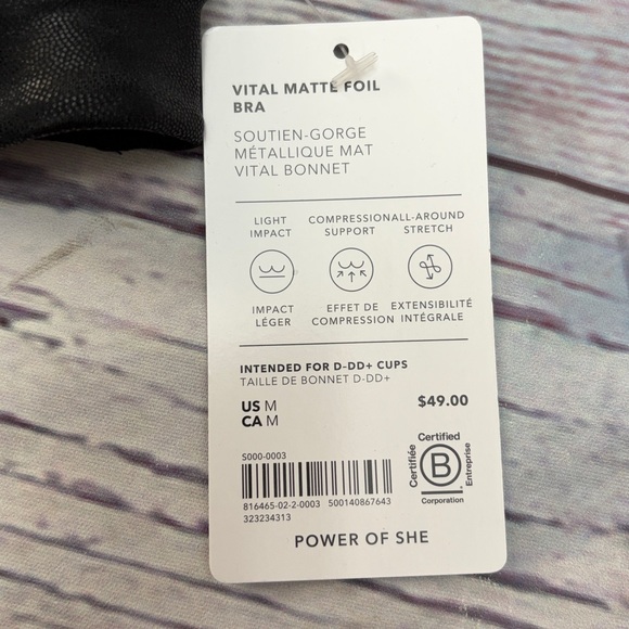 New Athleta Vital Matte Foil Bra D-DD - Picture 7 of 11